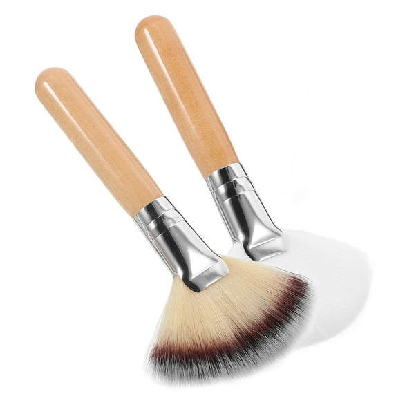 2 Pcs Loose Powder Brush Makeup Cream Sponge Foundation for Liquid Brushes Miss