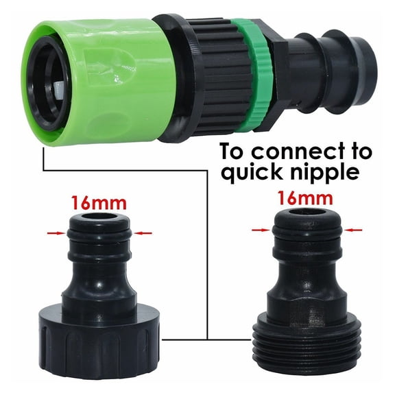 2 Pcs/Lot Nipple Connector Hose Connector Threaded Pipe Adapter Drip Irrigation Usa 2Pcs Smile Home