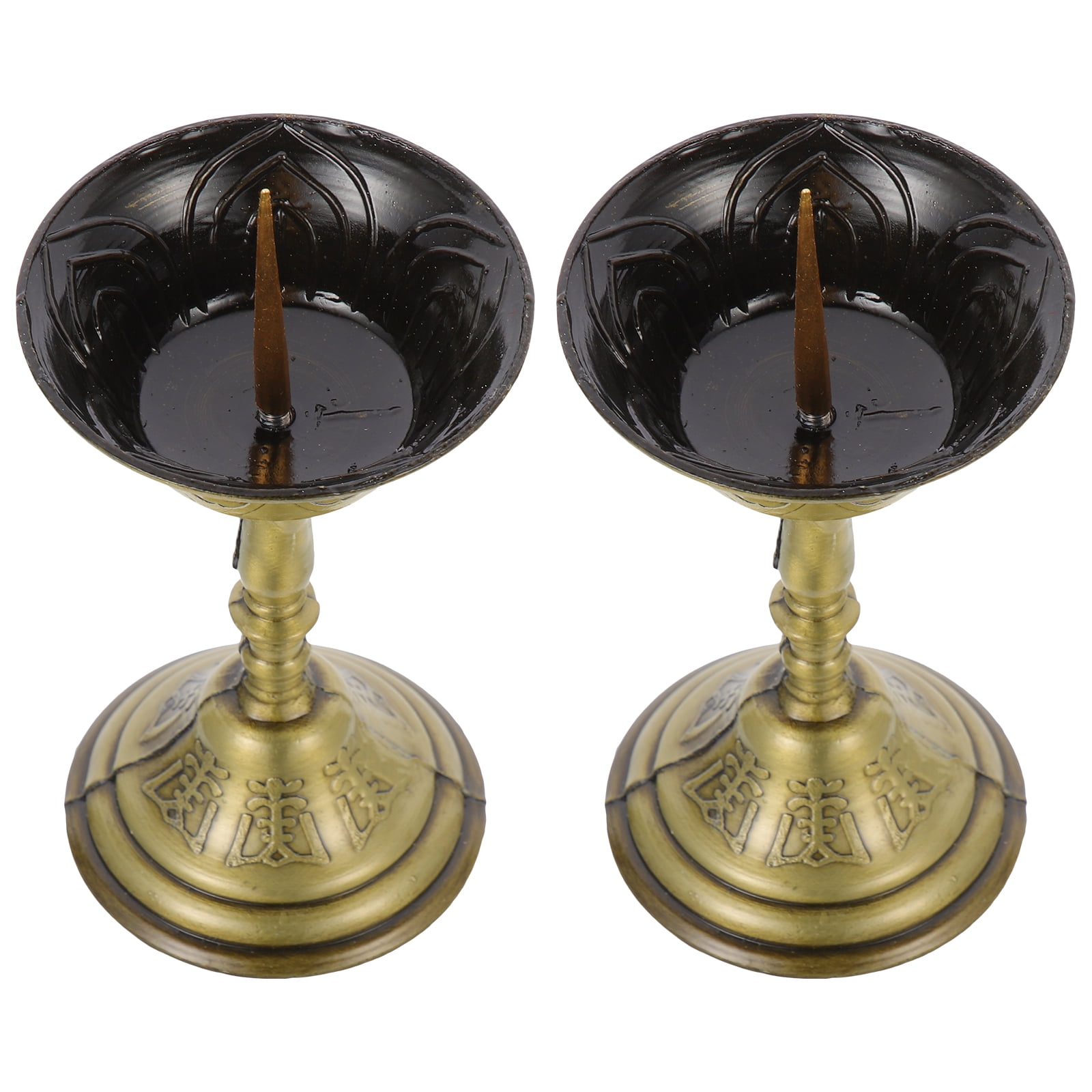 Pcs Lotus Candlestick Party Candlesticks Holders Home Decor Alloy Dining Table Desk Tray