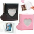 thumbnail image 1 of 2 Pcs Love Heart Photocard Holder Book, 3 Inch Mini Photo Album Heart Hollow Card Binder Pendant 32 Pockets kpop photocard binder for Star Chasing Photo Collection, 1 of 7