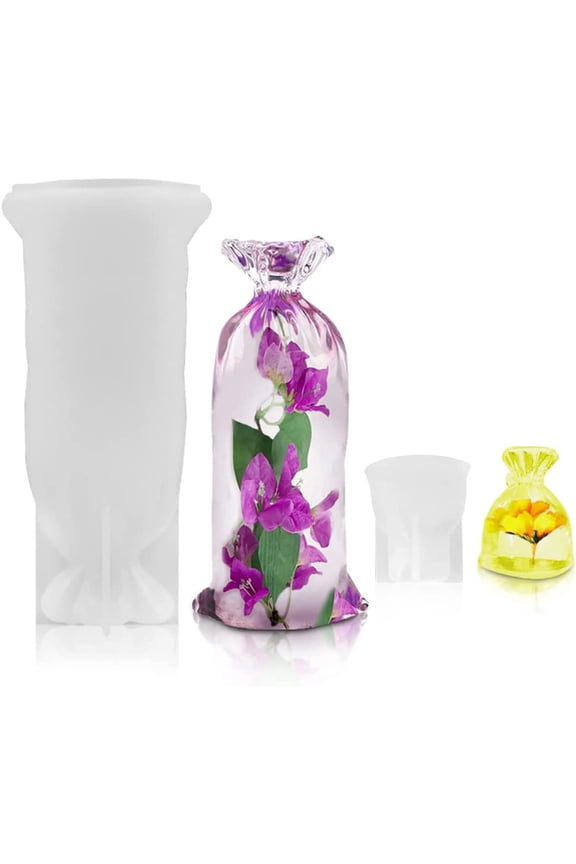 2 Pcs Lucky Bag Resin Mould Set, lyfLux Big and Mini Lucky Bag Resin Molds 3D Resin Molds Silicone for DIY Home Decor, Flower Specimen Preservation and Lucky Charms Keychain