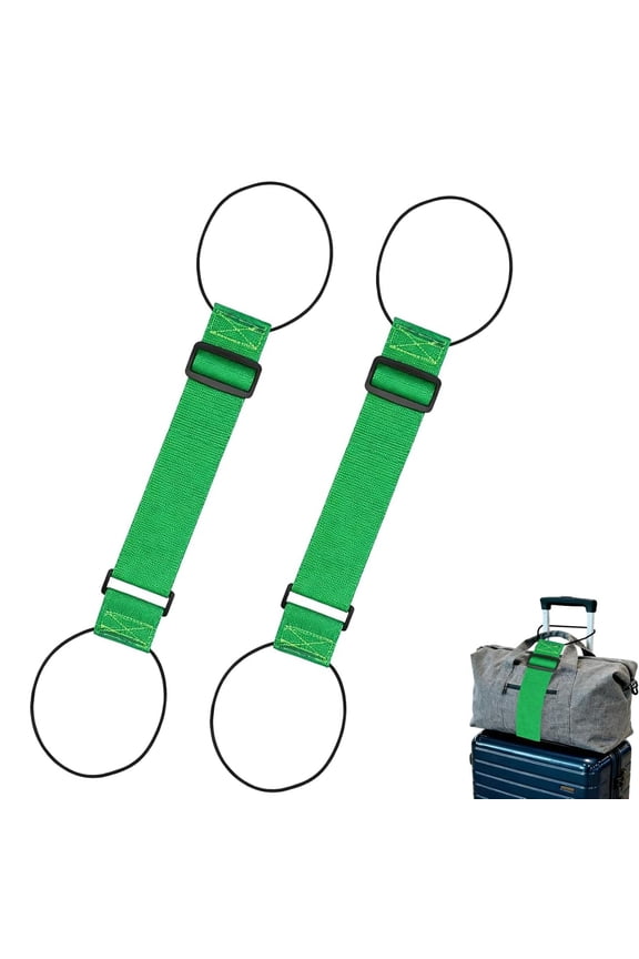 2 Pcs Luggage Connector Straps Multi Use Strong, 2026 New Adjustable Elastic Belt, Adjustable Luggage Straps, Flexible Elastic Fastening Belt, Add a Bag Easy to Travel Suitcase