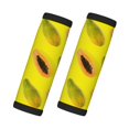 2 Pcs Luggage Handle Wraps for Suitcase Papaya Tropical yellow
