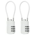 thumbnail image 1 of Uxcell Luggage Travel Lock, Digit Cable Combination Lock Width Body with Long Cable White 5", 1 of 7