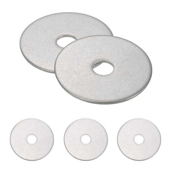 2 Pcs M10.5 304 Stainless Steel Flat Washers 10.5mm ID 50mm OD 2mm Thick, Silver