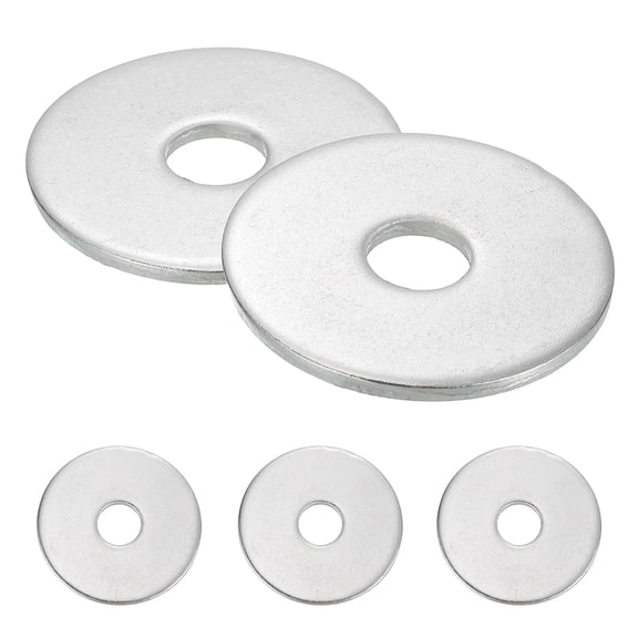 2 Pcs M10 304 Stainless Steel Flat Washers 13mm ID 50mm OD 3mm Thick