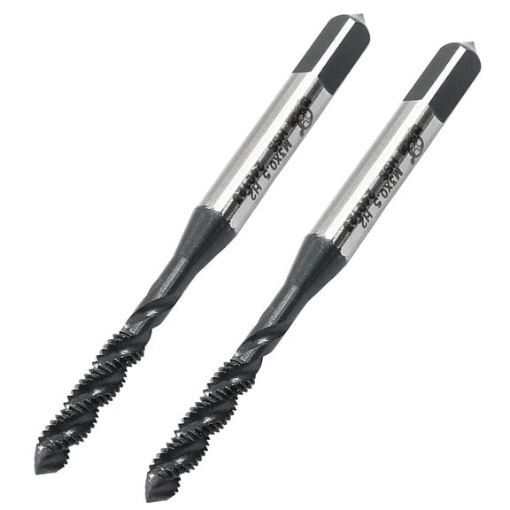 2 Pcs M3 x 0.5 Spiral Flute Thread Tap,Metric Machine Threading Taps HSS Nitriding Coated, H2 Tolerance