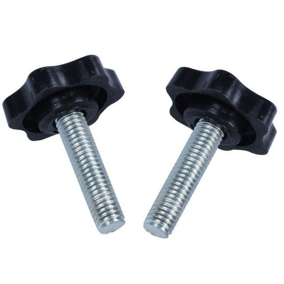 2 Pcs M8 x 30mm Male Thread 32mm Star Clamping Knob Black