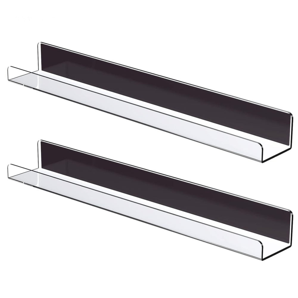 2 Pcs Magnetic Acrylic Book Shelves Strong Magnetic Attraction Items ...