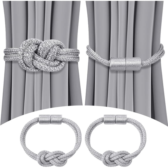 2 Pcs Magnetic Curtain Tiebacks 2 Style, Elegant Decorative Tie Backs ...