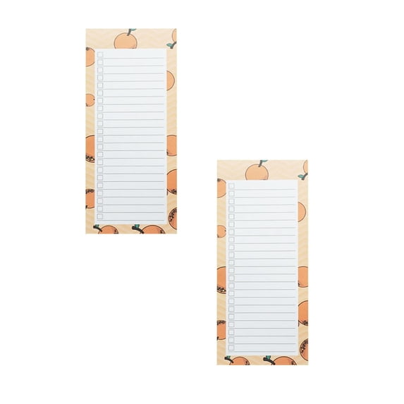 2 Pcs Magnetic Notepads, Magnetic Shopping List Pad, for Refrigerator, Grocery List Magnet Pad for Fridge, Fruit Design Magnetic Grocery List Pad for Fridge, Full Magnet Back Shopping Lists