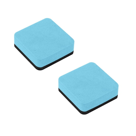 2 Pcs Magnetic Whiteboard Eraser Reusable Dry Erase Eraser Magnetic Whiteboard Dry Erase Eraser Compact Whiteboard Erasers for White Board White Board Erasers, 1.97"x1.97"x0.78", Blue B