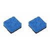 2 Pcs Magnetic Whiteboard Eraser Reusable Dry Erase Eraser Magnetic Whiteboard Dry Erase Eraser Compact Whiteboard Erasers for White Board White Board Erasers, 1.97"x1.97"x0.78", Blue A