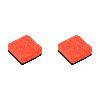thumbnail image 1 of 2 Pcs Magnetic Whiteboard Eraser Reusable Dry Erase Eraser Magnetic Whiteboard Dry Erase Eraser Compact Whiteboard Erasers for White Board White Board Erasers, 1.97"x1.97"x0.78", Orange, 1 of 8