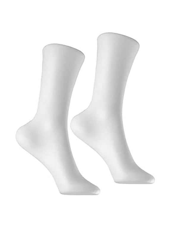 2 Pcs Mannequin Foot Sock Model Female Foot Sock Display Short Stocking Ankle Bracelet Jewelry Display Stand, White