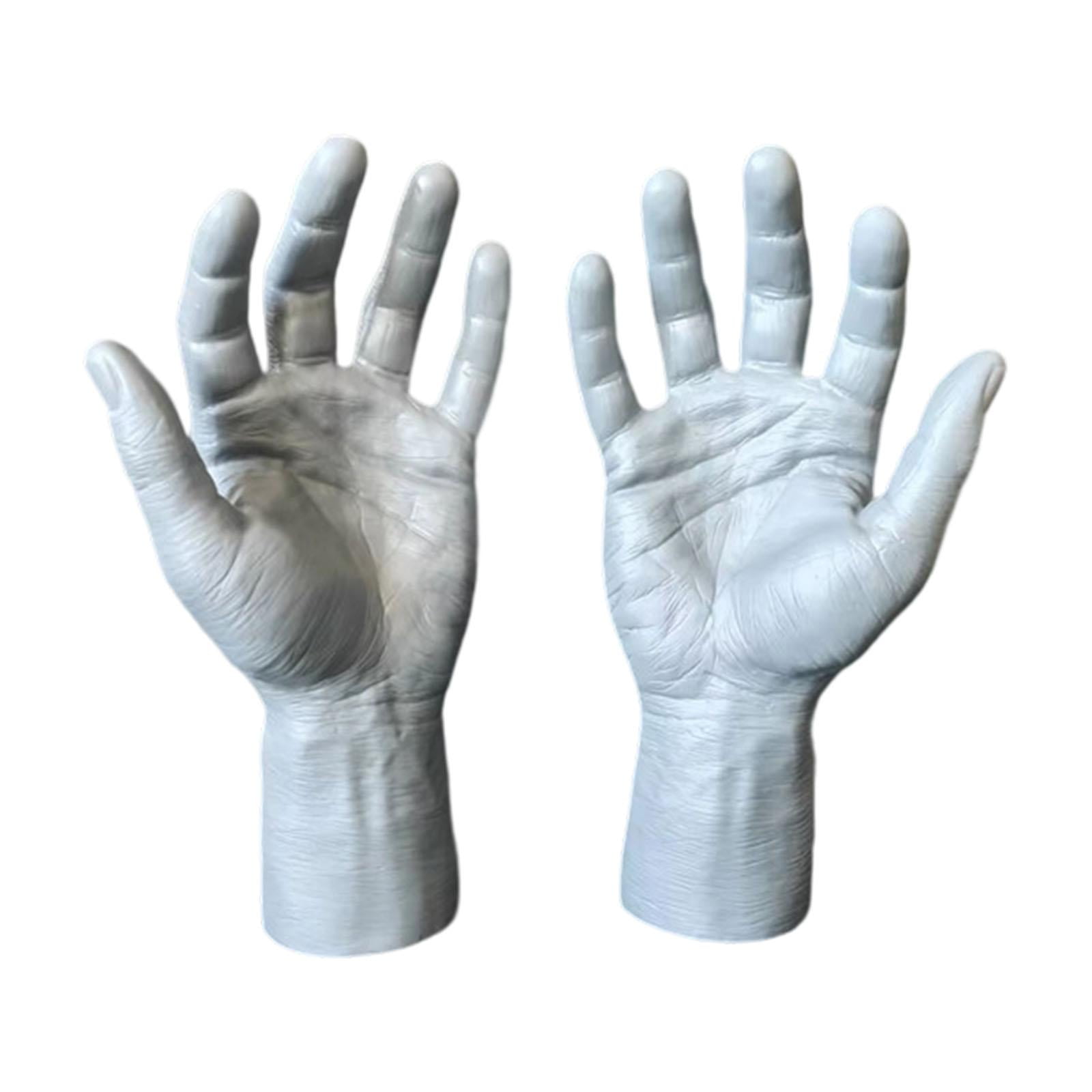 2 Pcs Mannequin Male Hand Model Nail Practice Durable PVC Fake Hands ...