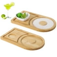 thumbnail image 1 of 2 Pcs Margarita Salt Rimmers, Wooden Cocktail Salt Rimming Tools, Bartender Tool Kit, Fit Wide Glasses up to 4.7", Bowl Not Included, Ideal for Parties and Bars, 1 of 6