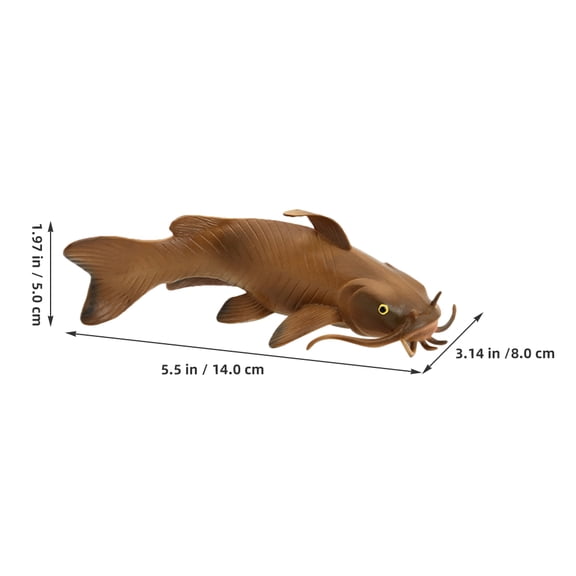 2 Pcs Marine Fake Fish Artificial Toys Simulated Catfish Model
