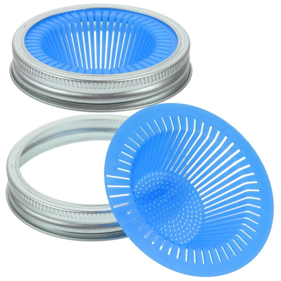 2 Pcs Jar Lids Canning Kit Tops Mesh Strainer Sprouting Screen Wide Mouth