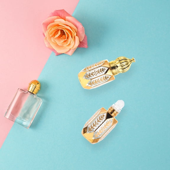 2 Pcs Massage Roller Bottle Essential Oil Glass Containers for Liquids Perfume Roll-on Bottles Multipurpose Travel