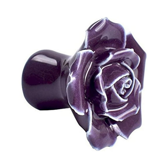 Purple Ceramic Drawer Door Knobs Pull Handles for Kitchen Cabinet Hardware 2pcs