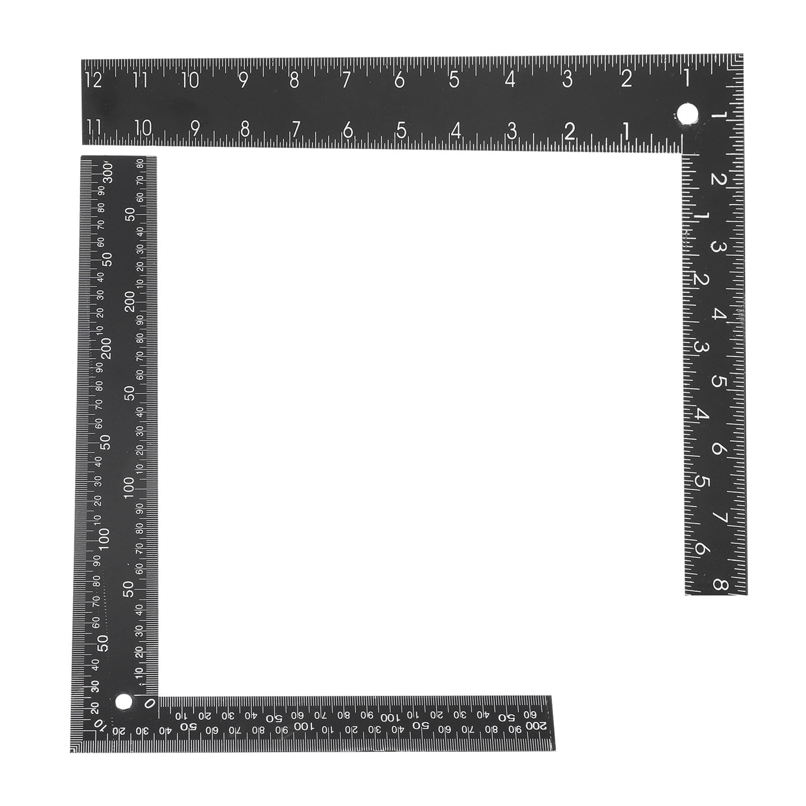 2 Pcs Measuring L-shape Ruler Engineer Shaped Student Black - Walmart.com