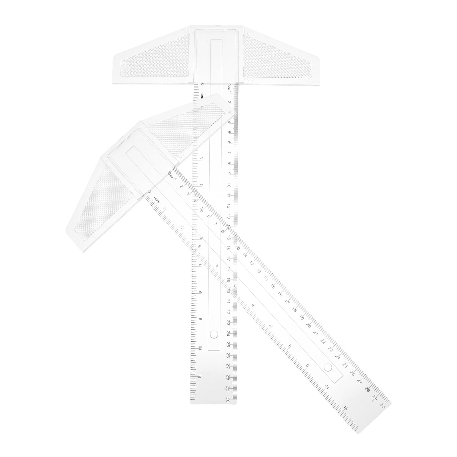 2 Pcs Measuring Ruler Marking Drawing Stationery T-ruler for Crafting ...