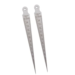 FUEENIRVA 2-Pack Taper Gap Gauge Set, Metric & Inches Welding Measurement Tool, Precision Welding Gauge