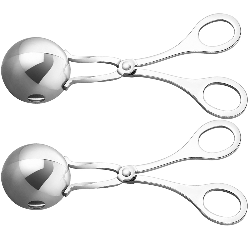 2 Pcs Meatball Making Tongs Tools Meat Baller Cake Balls Meatball Maker