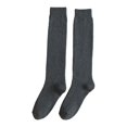 thumbnail image 1 of 2 Pcs Mens Knee High Long Socks Thick Warm One Size , Cotton Breathable Dark grey, 1 of 6