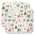 thumbnail image 1 of 2 Pcs Merry Christmas Dish Drying Mat - 16 X 18 Inch Santa Absorbent Microfiber Kitchen Counter Mat Xmas Housewarming Gift for Home Cooks, Dish Drying Pad for Dishes, Cups, Utensils, Pots & Pans, 1 of 3