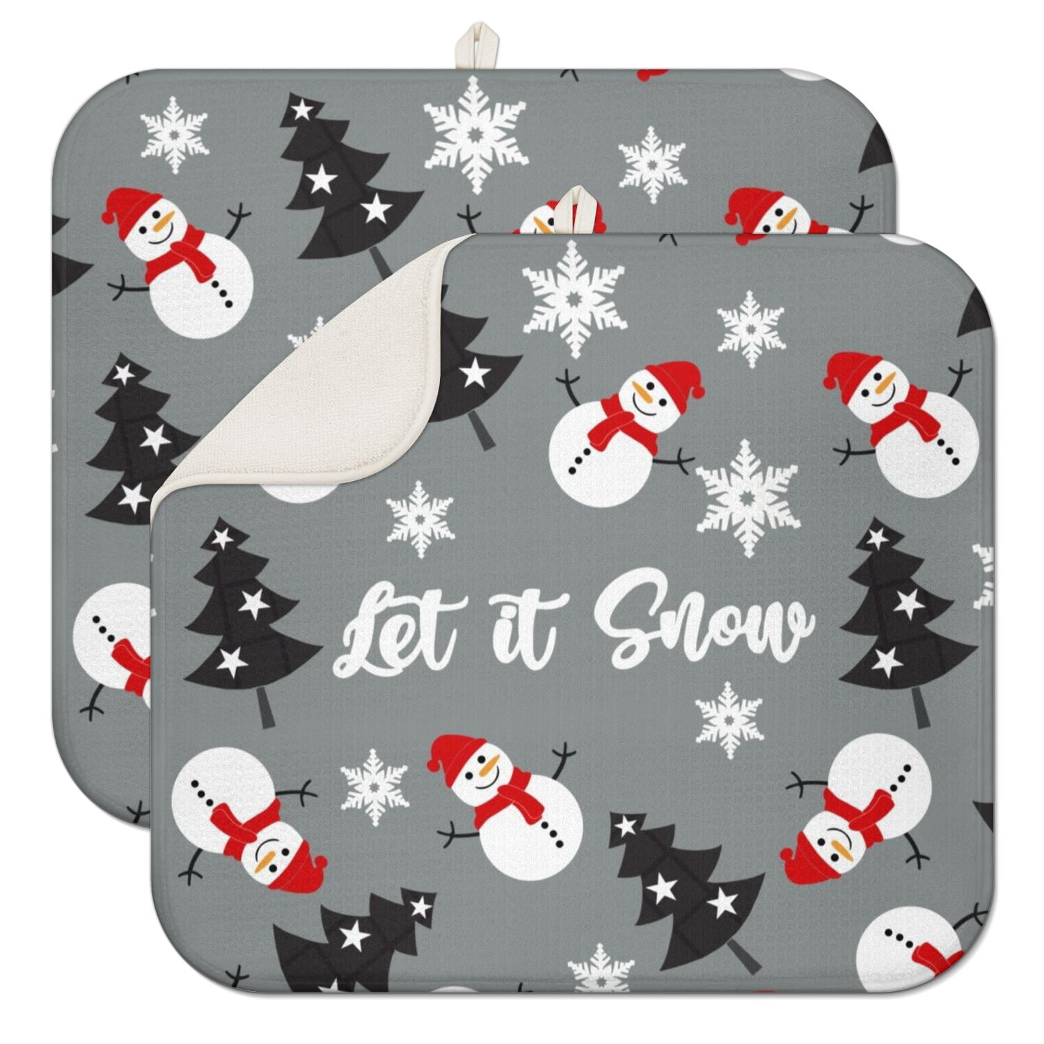 Christmas Dish Drying Mat