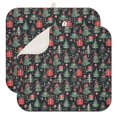thumbnail image 1 of 2 Pcs Merry Christmas Dish Drying Mat - 16 X 18 Inch Santa Absorbent Microfiber Kitchen Counter Mat Xmas Housewarming Gift for Home Cooks, Dish Drying Pad for Dishes, Cups, Utensils, Pots & Pans, 1 of 3