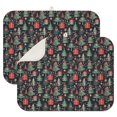 thumbnail image 1 of 2 Pcs Merry Christmas Dish Drying Mat - 18 X 24 Inch Santa Absorbent Microfiber Kitchen Counter Mat Xmas Housewarming Gift for Home Cooks, Dish Drying Pad for Dishes, Cups, Utensils, Pots & Pans, 1 of 3