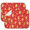 thumbnail image 1 of 2 Pcs Merry Christmas Dish Drying Mat - 18 X 24 Inch Santa Absorbent Microfiber Kitchen Counter Mat Xmas Housewarming Gift for Home Cooks, Dish Drying Pad for Dishes, Cups, Utensils, Pots & Pans, 1 of 3