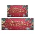 thumbnail image 1 of 2 Pcs Merry Christmas Kitchen Rugs and Mats Set of 2 Gingerbread Man Pine Tree Gnomes Short Kitchen Runner Absobent Kitchen Rugs and Matsfor Bathroom Room (47x17+30x17 inches), 1 of 7