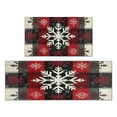 thumbnail image 1 of 2 Pcs Merry Christmas Kitchen Rugs and Mats Set of 2 Gingerbread Man Snowflake Christmas Tree Kitchen Runner Non Skid Rugs for Kitchen Floorfor Farmhouse Door (47x17+30x17 inches), 1 of 7