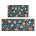 thumbnail image 1 of 2 Pcs Merry Christmas Kitchen Rugs and Mats Set of 2 Pine Christmas Tree Kitchen Runner Anti Fatigue Rugs for Kitchen Floorfor Bath Cooking (47x17+30x17 inches), 1 of 7