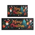 thumbnail image 1 of 2 Pcs Merry Christmas Kitchen Rugs and Mats Set of 2 Welcome Christmas Snowflake Kitchen Mats for Floor Non Slip Rugs for Kitchen Floorfor Bath Cooking (47x17+30x17 inches), 1 of 7