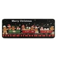 thumbnail image 1 of 2 Pcs Merry Christmas Kitchen Rugs and Mats Set Merry Xmas Tree Branches Kitchen Mats for Floor Non Skid Rugs for Kitchen Floorfor Bath Cooking (47x17+30x17 Inches), 1 of 7
