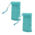 thumbnail image 1 of 2 Pcs Mesh Bar Soap Pouch - Exfoliating Mesh Soap Bag - Flexible Drawstring Holder - Portable Travel Case, 7.48 Inch, D, 1 of 9