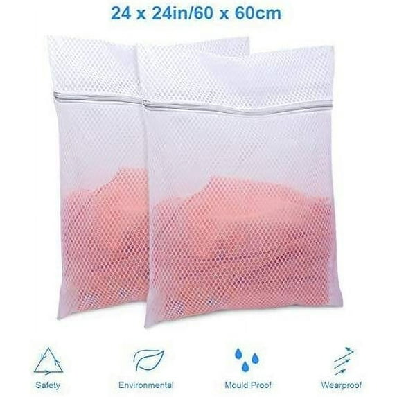 2 Pcs Mesh Laundry Bags-Extra Large Bags Laundry, Blouse, Hosiery, Stocking, Underwear, Bra Lingerie, Travel Laundry Bag