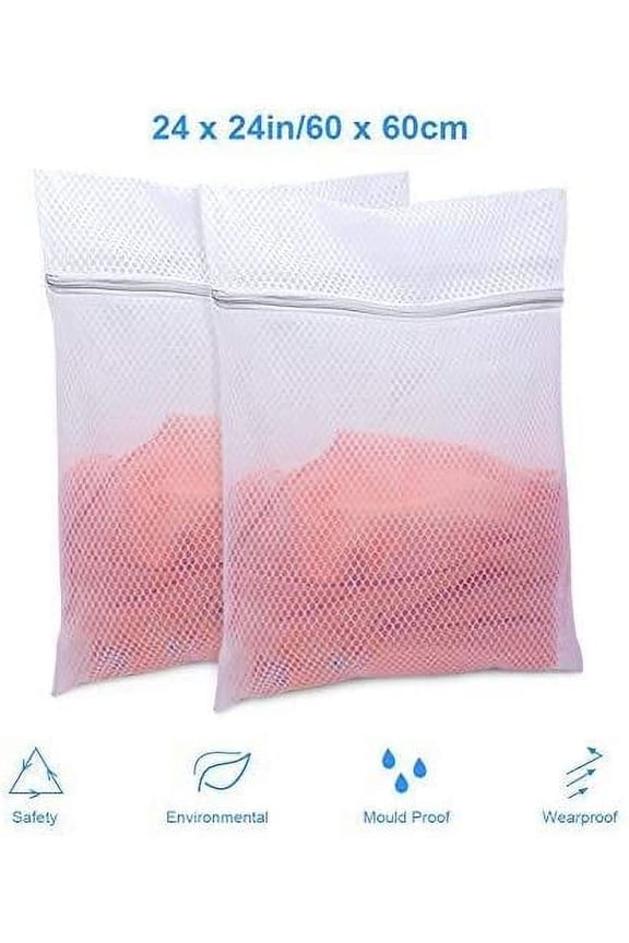2 Pcs Mesh Laundry Bags-Extra Large Bags Laundry, Blouse, Hosiery, Stocking, Underwear, Bra Lingerie, Travel Laundry Bag
