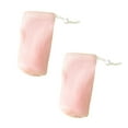 thumbnail image 1 of 2 Pcs Mesh Soap Bar Loofah Exfoliating Mesh Soap Saver Bag Pouch Bubble Foam Net Exfoliating Mesh Soap Pouch Bubble Foam Net Bag for Body Facial Shower Cleaning Tool, 6.29x3.54 Inch, Pink, 1 of 6