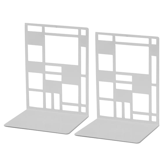 2 Pcs Metal Bookends Book Holders Book End Book Stoppers Book Support Rack Desk Organisers for Books Magazines