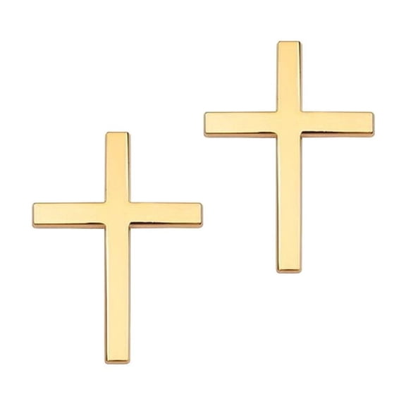 2 Pcs Metal Christ Cross Badge Stickers, Metal Cross for Car, Alloy 3D Individual Car Cross Sticker, Self Adhesive Scratch Covering Metal Cross Auto Emblem Decal