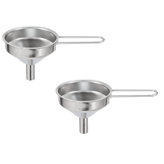 2 Pcs Metal Kitchen Funnel, Stainless Steel Funnel with Removable Straining Filter, Designed for Narrow or Wide Mouth Jars & Bottles, Dishwasher Safe