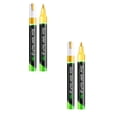 thumbnail image 1 of 2 Pcs Metal Marking Paint Pen Paint Marker Pen Oil Based Paint Marker Quick Dry Waterproof Marker Industrial Marker for Writing Drawing on Metal Wood Plastic Stone Canvas Glass, 5.59"x0.59", Gold, 1 of 8