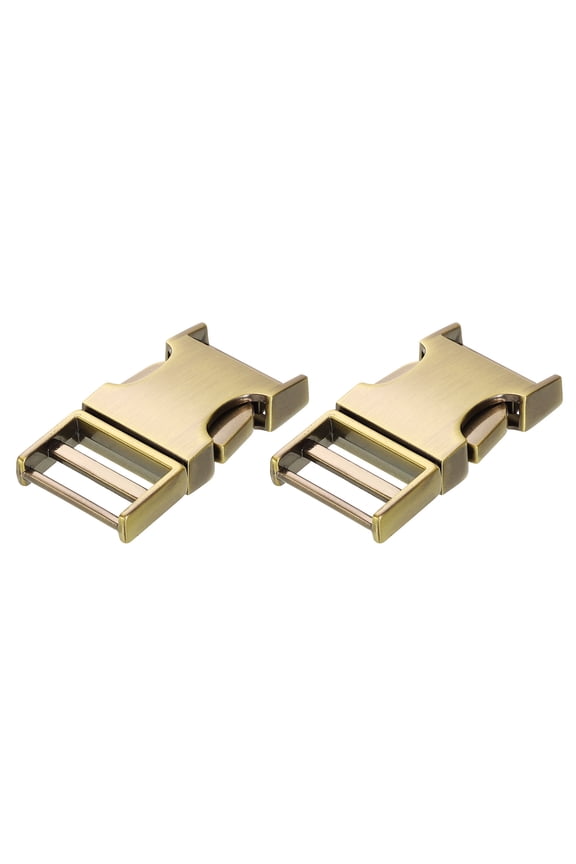2 Pcs Metal Quick Side Release Buckle, 20mm/0.8" Collar Buckles, Bronze