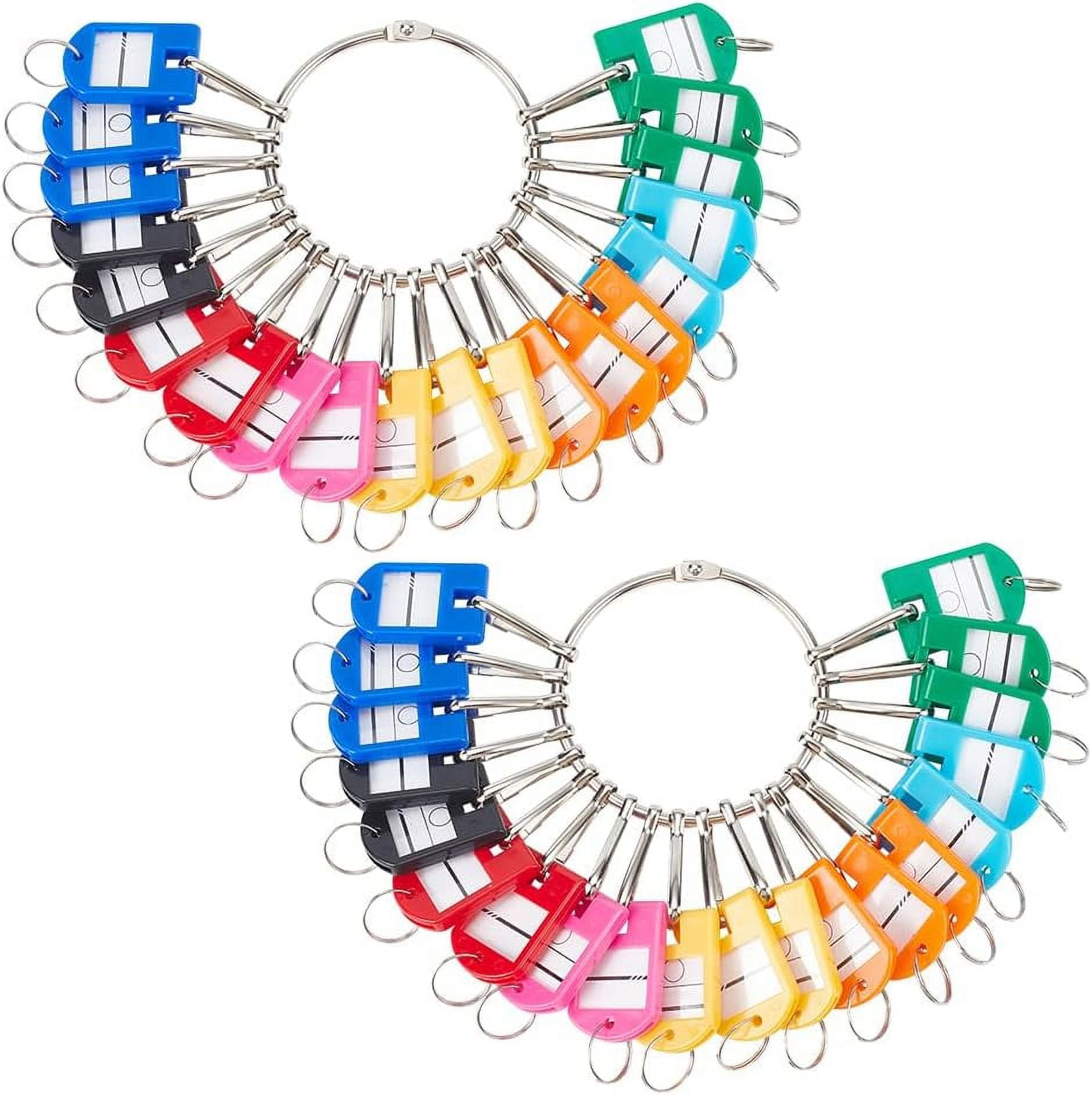2 Pcs Metal Ring Key Organizer Key Labels with Metal Ring ID Tags Key Identifiers for Name Key